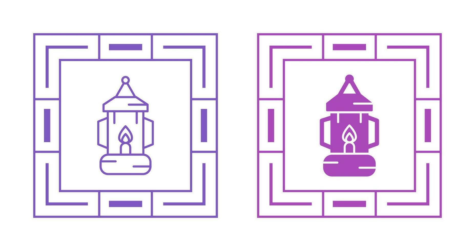 Oil Lamp Vector Icon