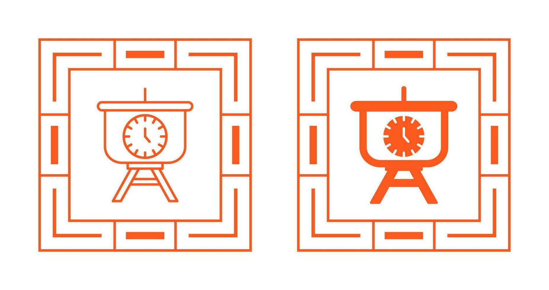 Time Manage Presentation Vector Icon