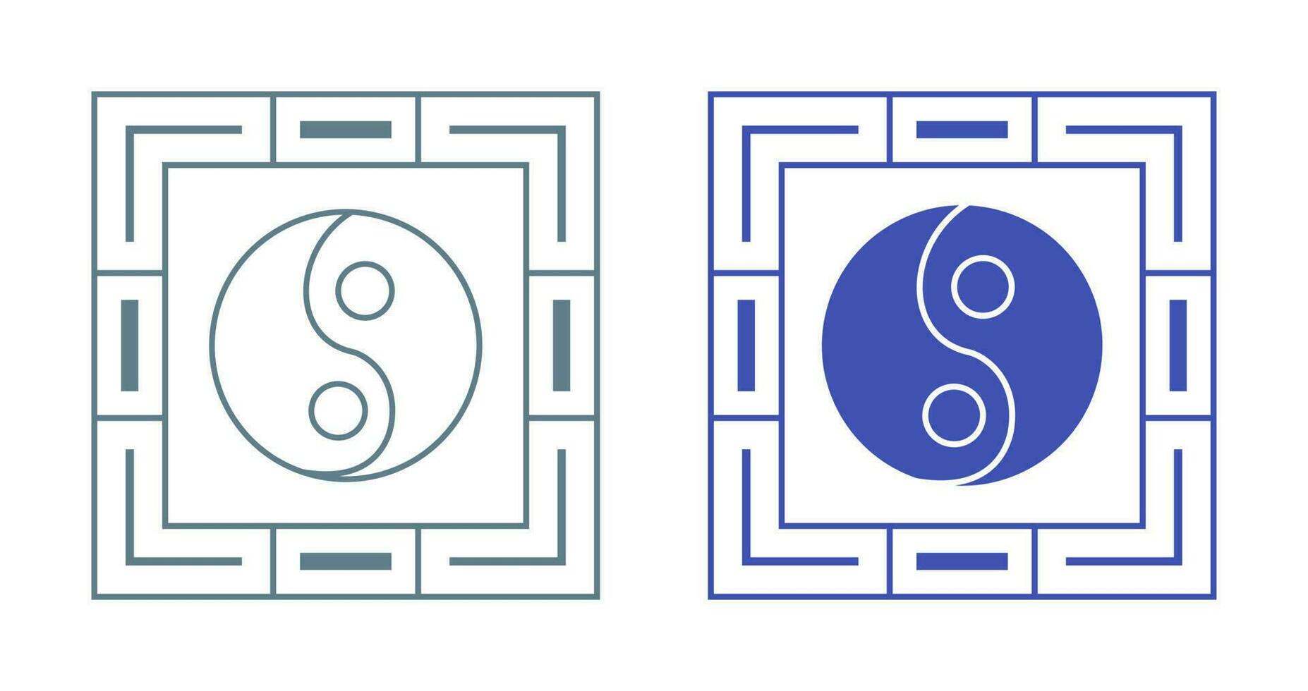 icono de vector de yin yang