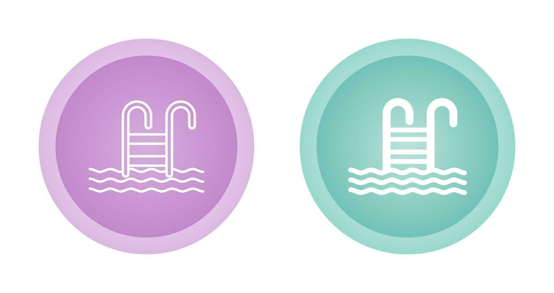 Water Stairs Vector Icon