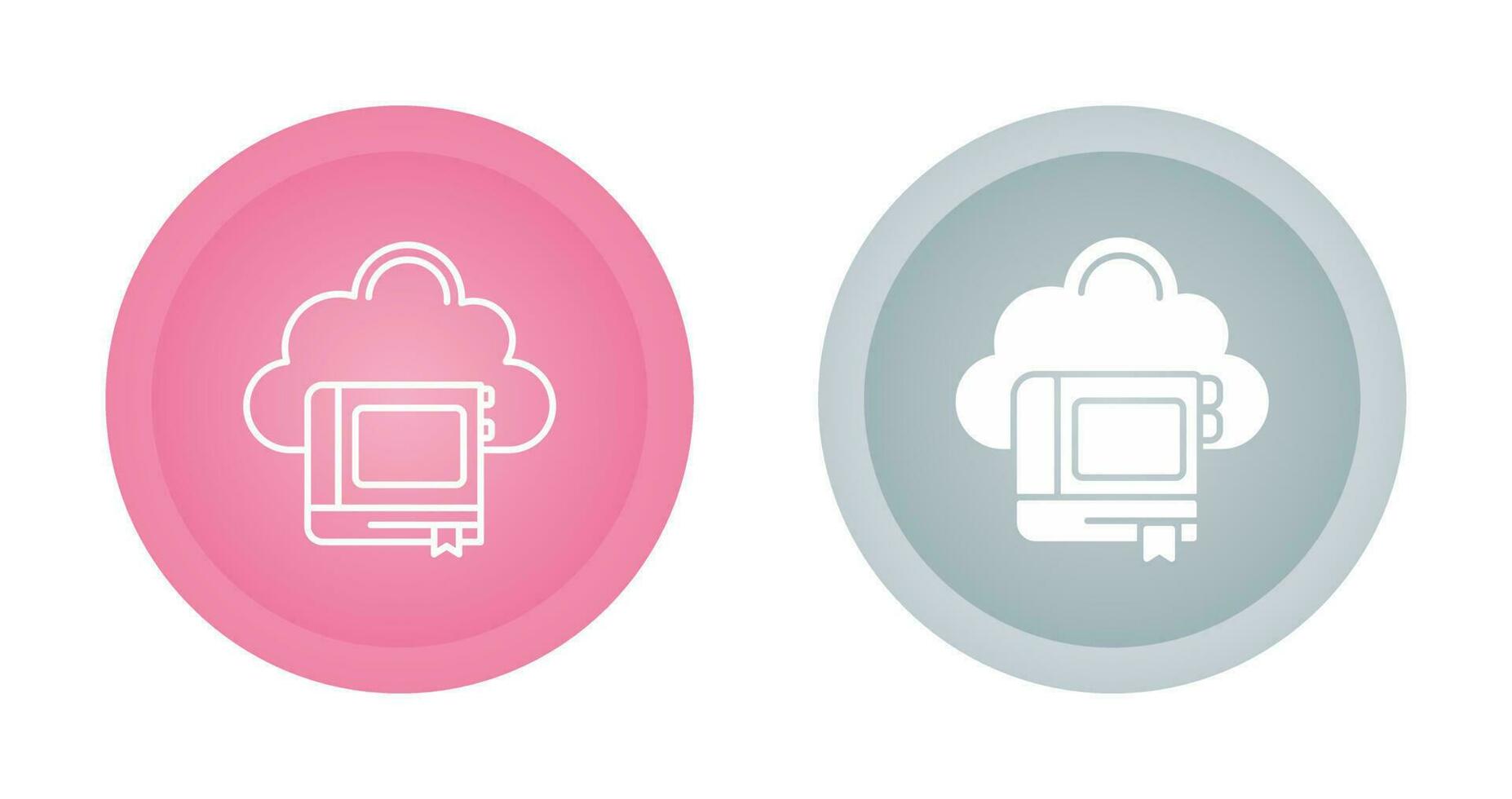 Cloud Library Vector Icon