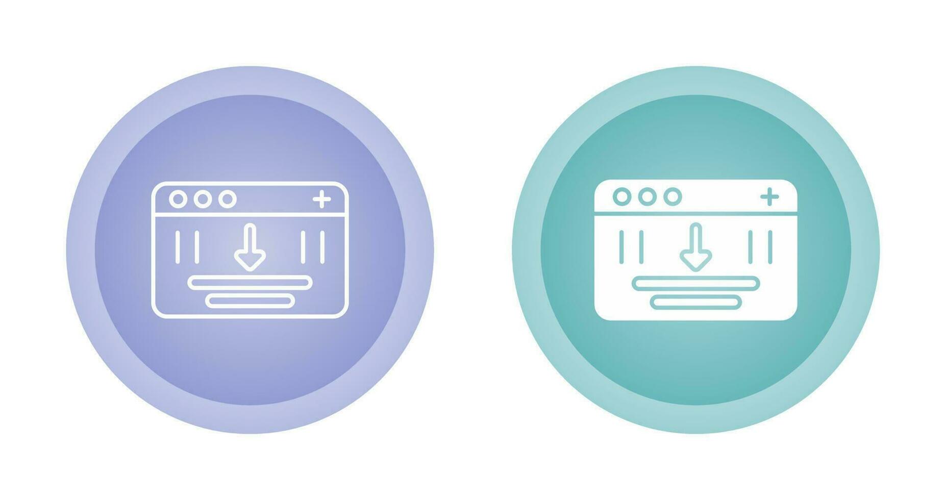 Browser Downloading Vector Icon