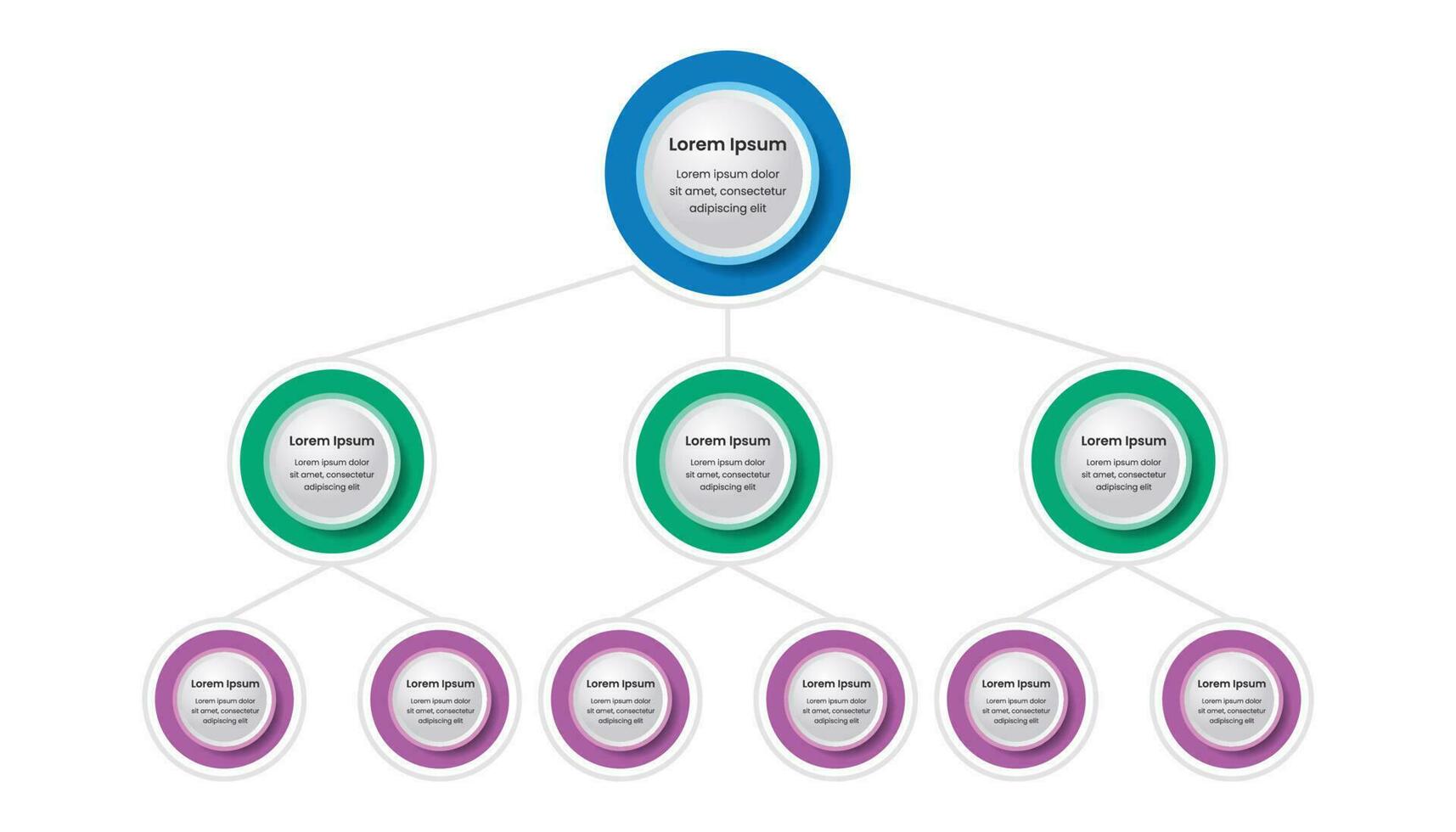 jerarquía organización infografia modelo para negocio presentación vector