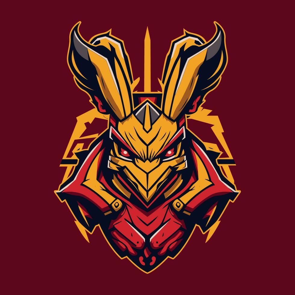 Rabbit mascot logo design vector