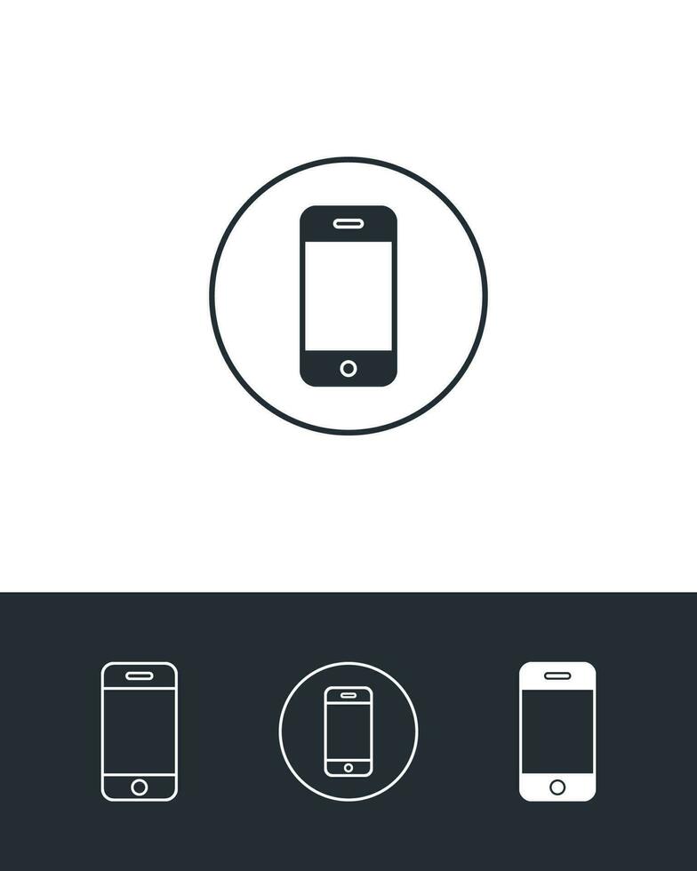 Smartphone Flat Icons vector
