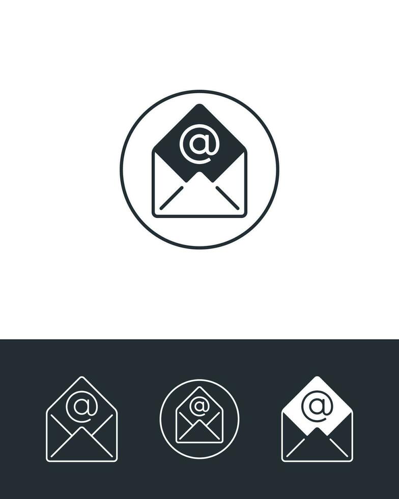Email and Message Icons vector
