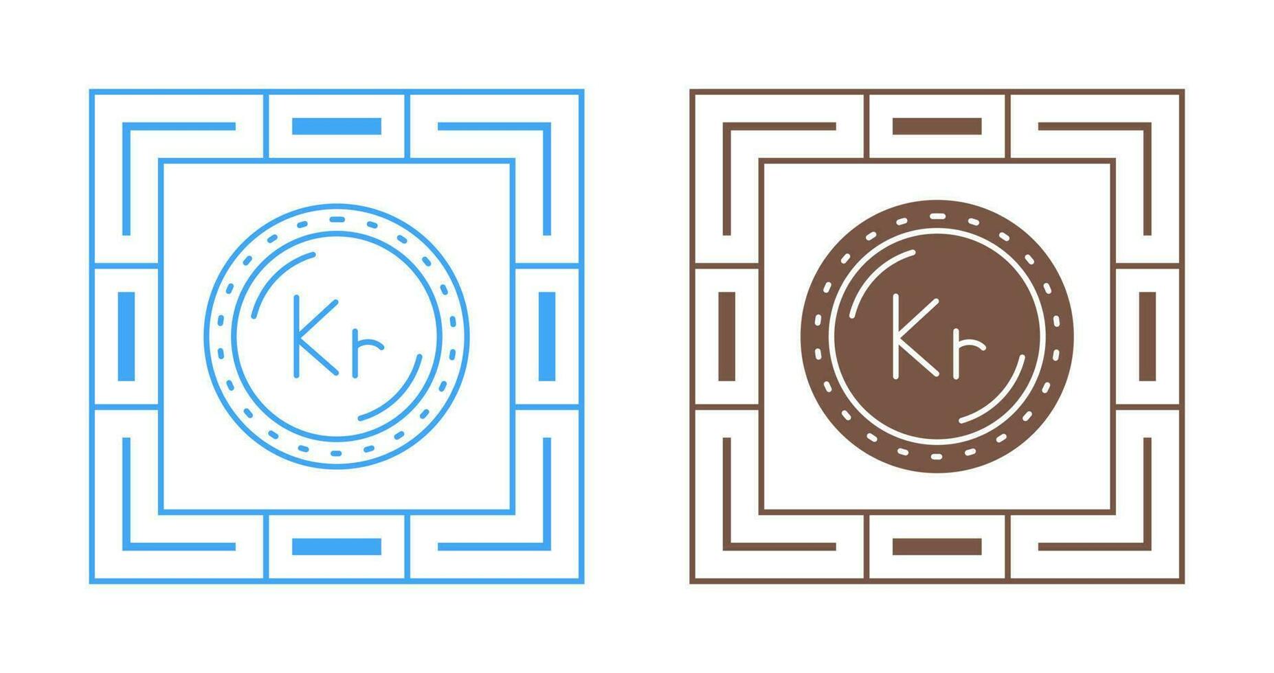 Krone Currency Vector Icon