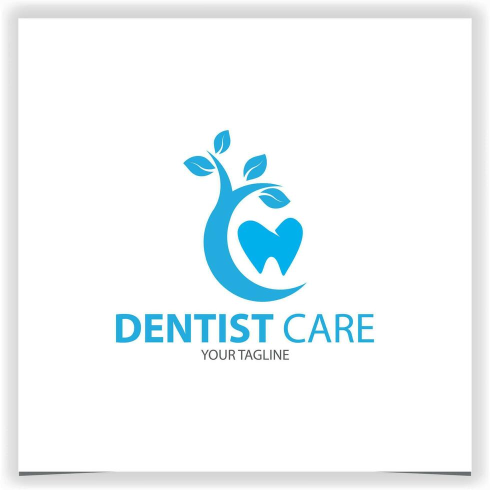 dentist service tooth orthodontic logo premium elegant template vector eps 10