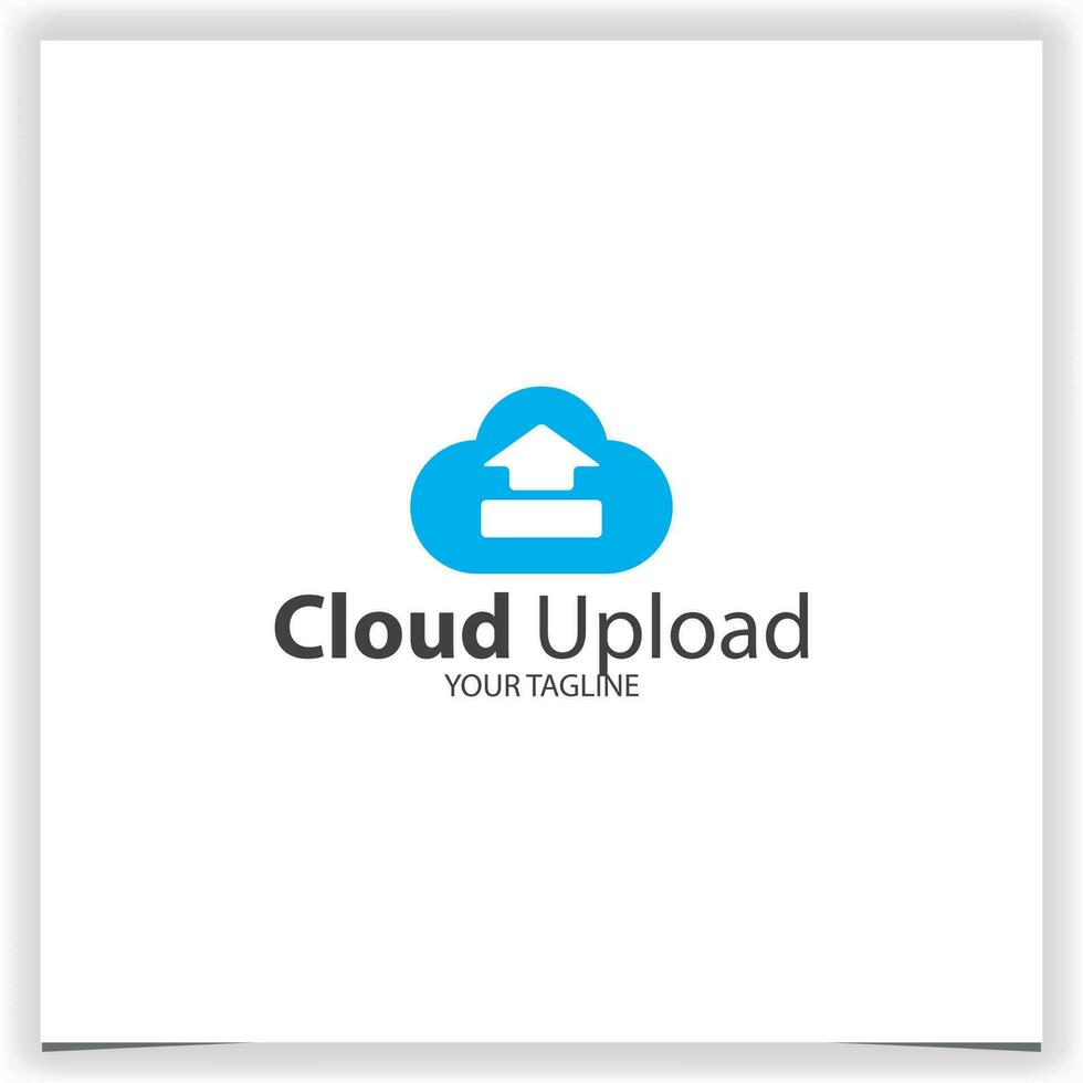 cloud upload arrow icon logo premium elegant template vector eps 10