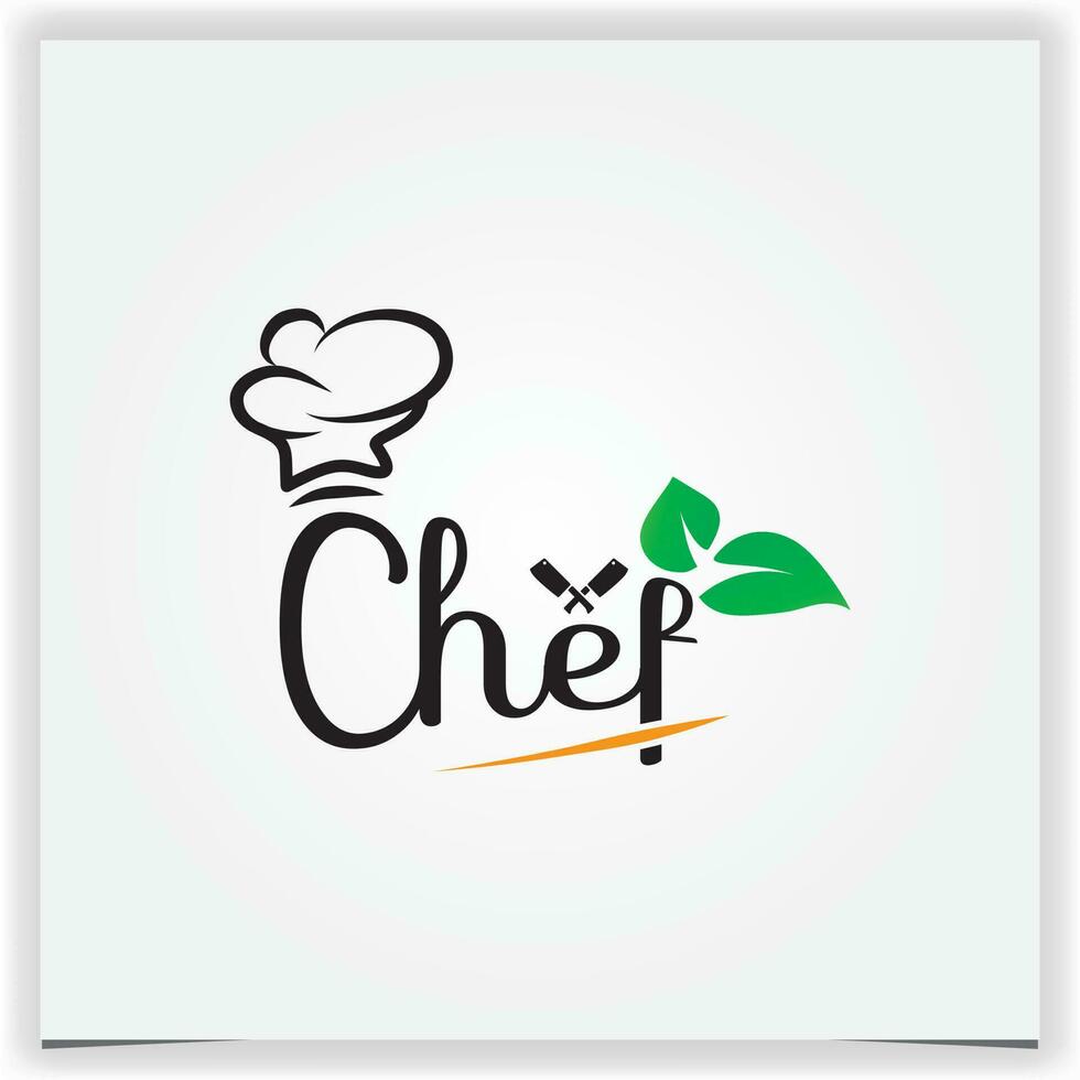 Vector chef restaurant logo design illustration logo premium elegant template vector eps 10