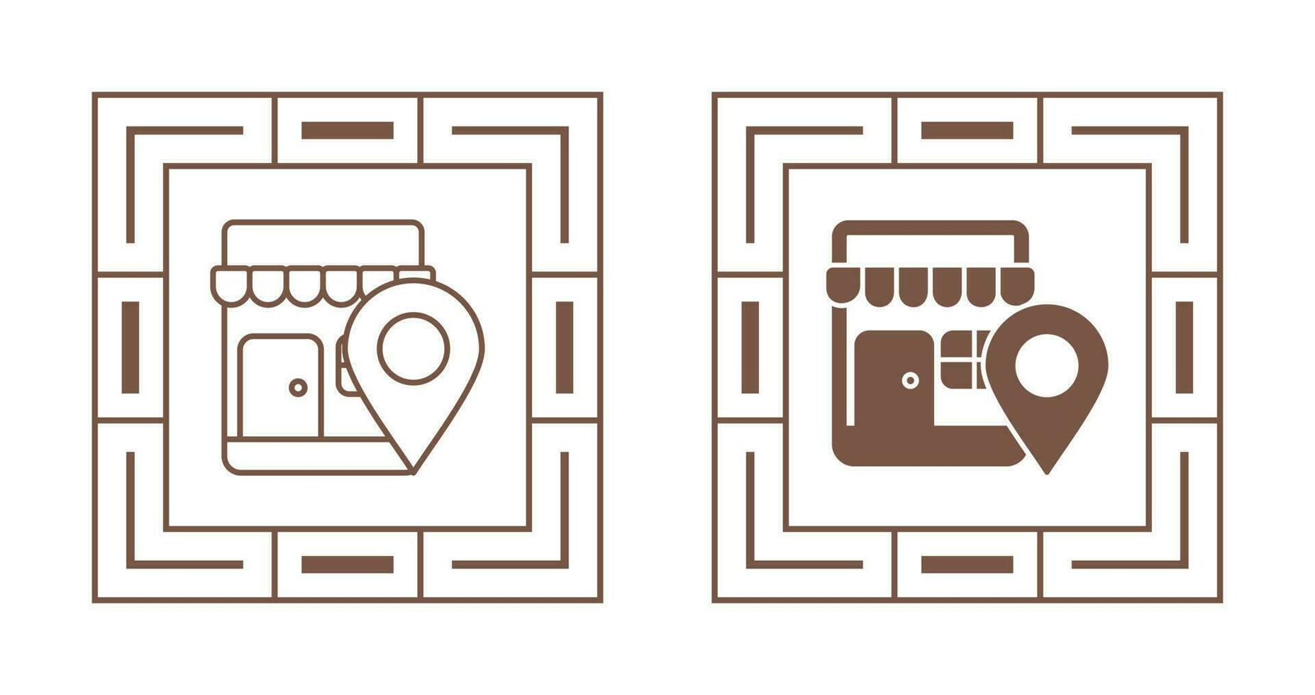 Shop Location Vector Icon