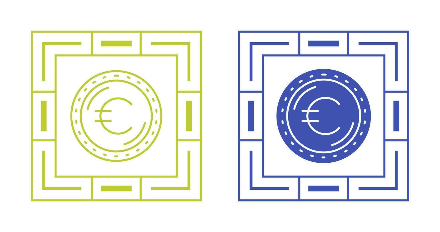 icono de vector de moneda euro