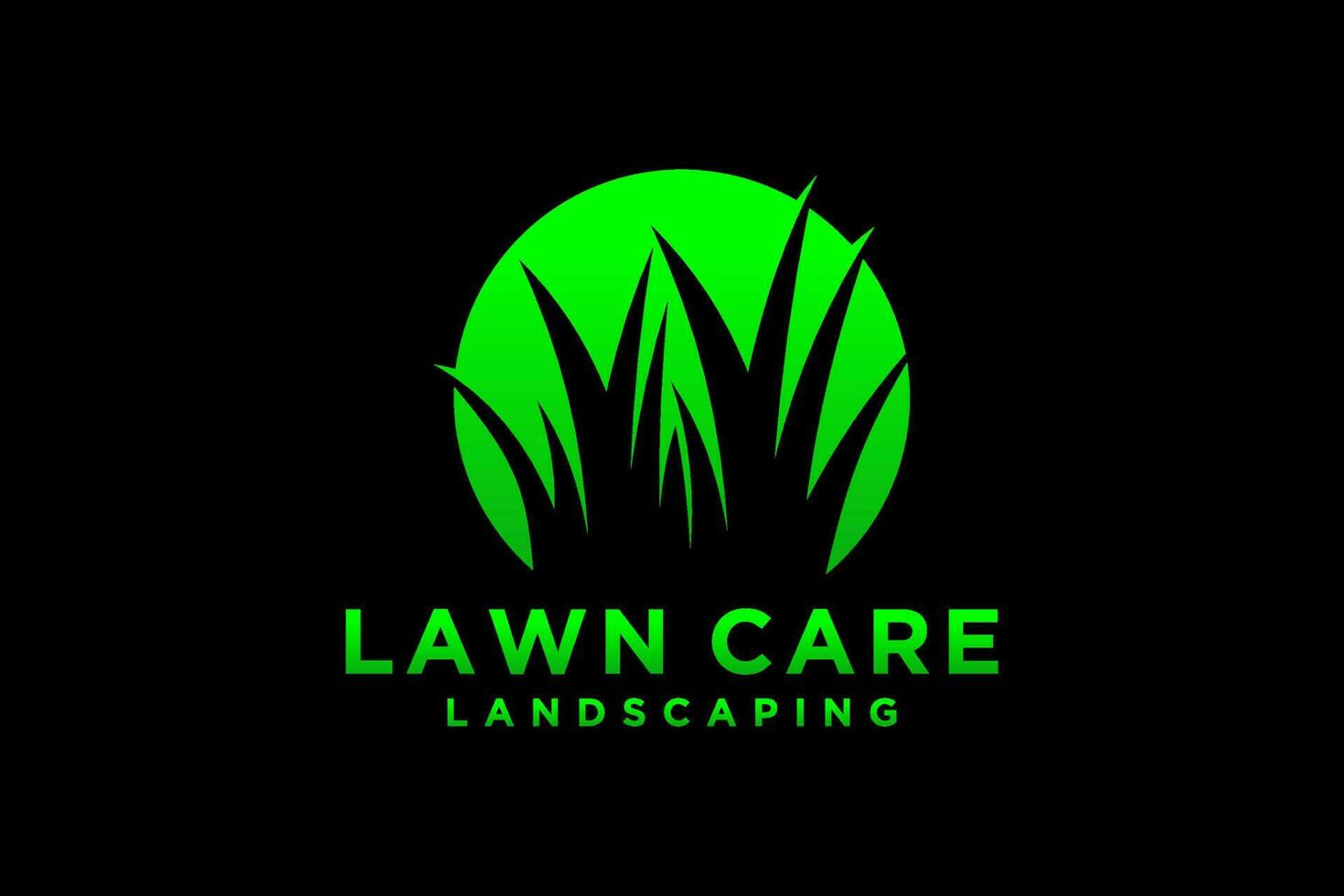 Lawn care, landscape, grass concept logo design template. vector