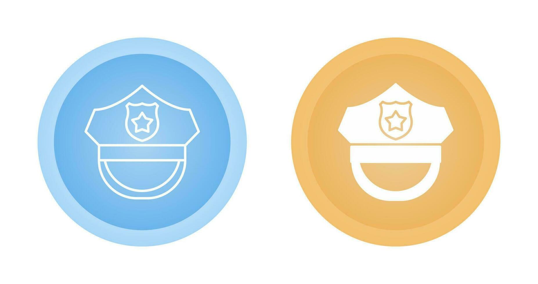 icono de vector de sombrero de policía