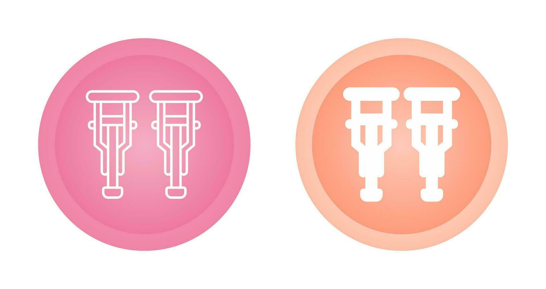 Crutches Vector Icon