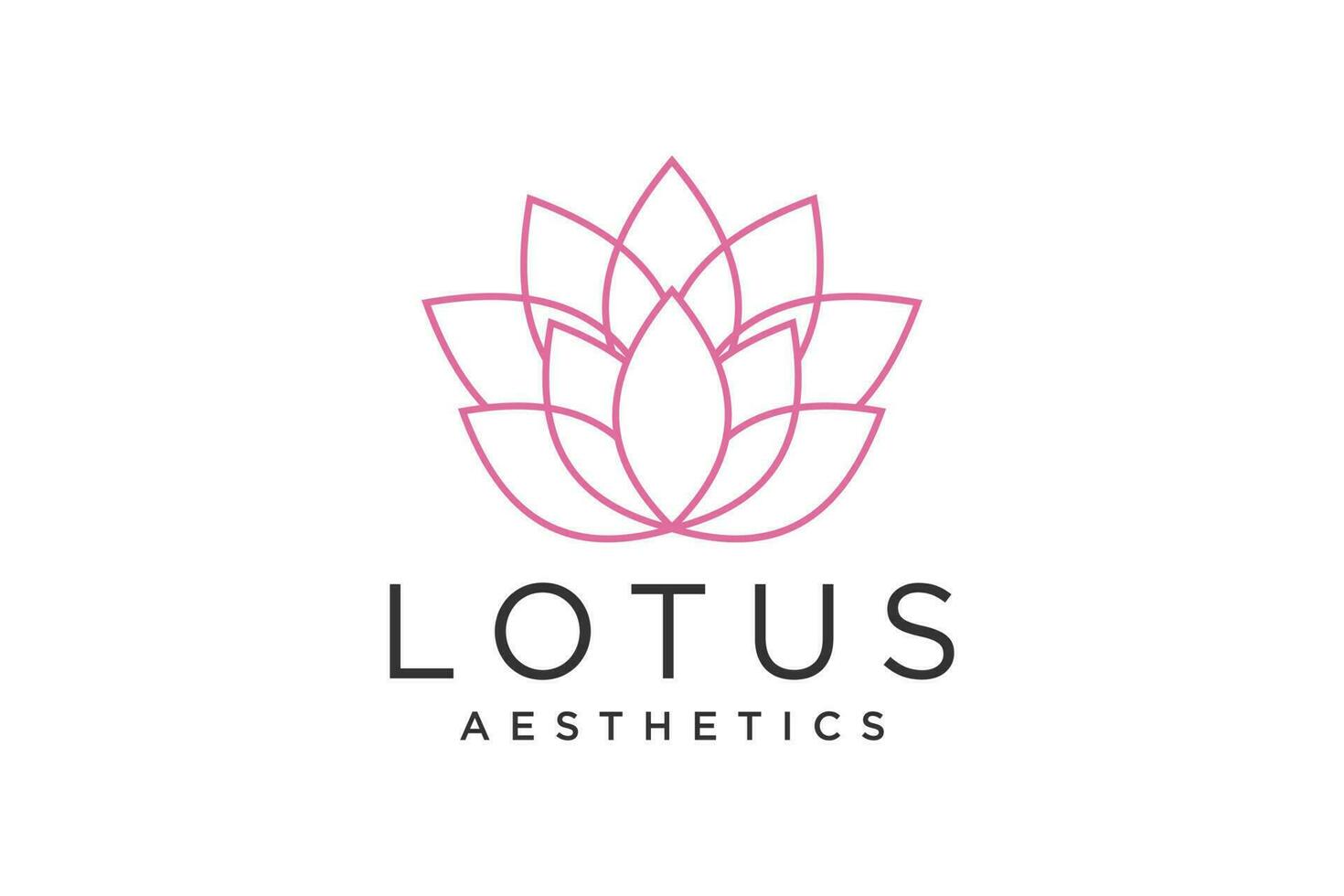 Lotus flower logo. Vector design template of lotus icons.