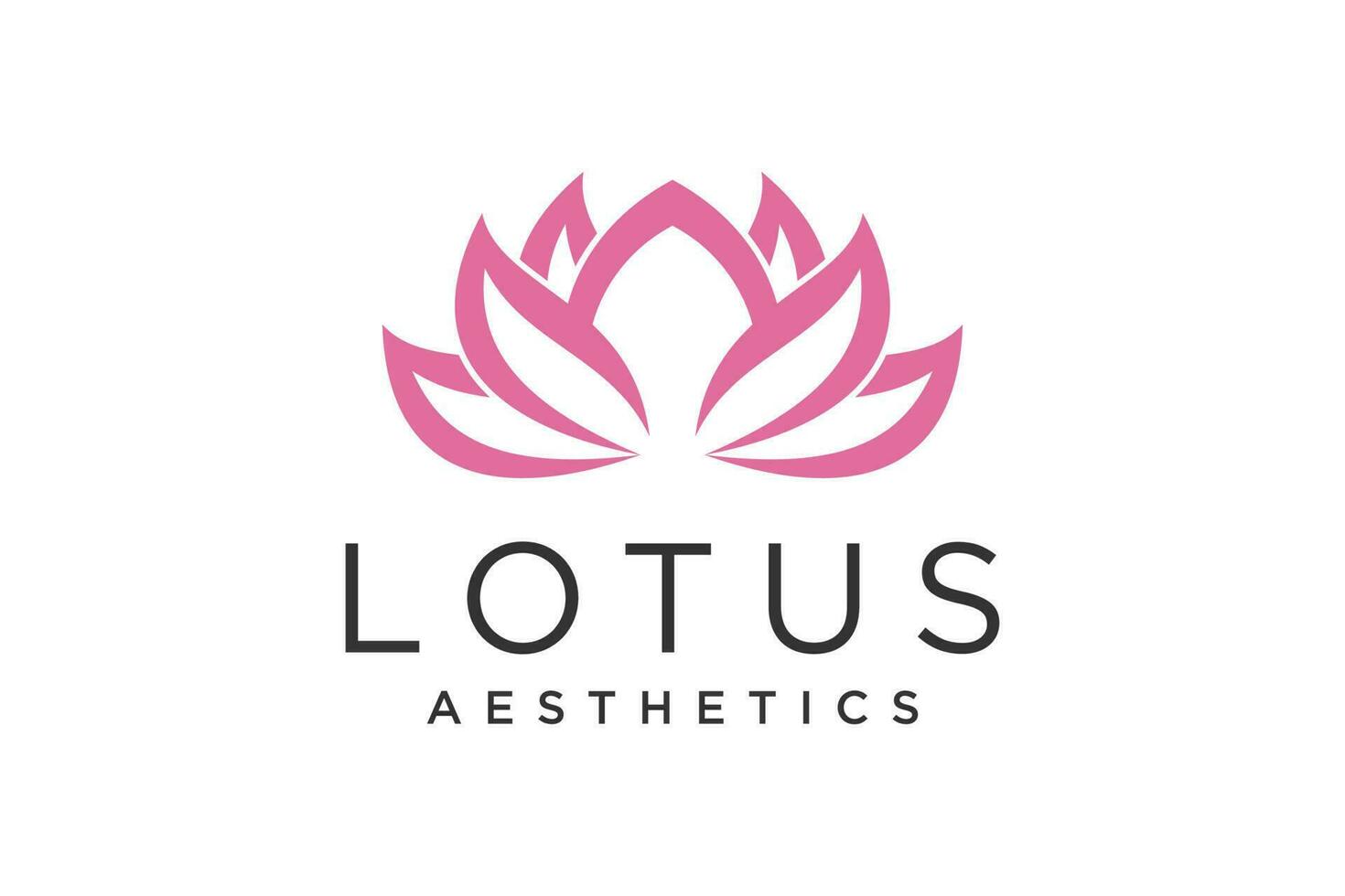 Lotus flower logo. Vector design template of lotus icons.