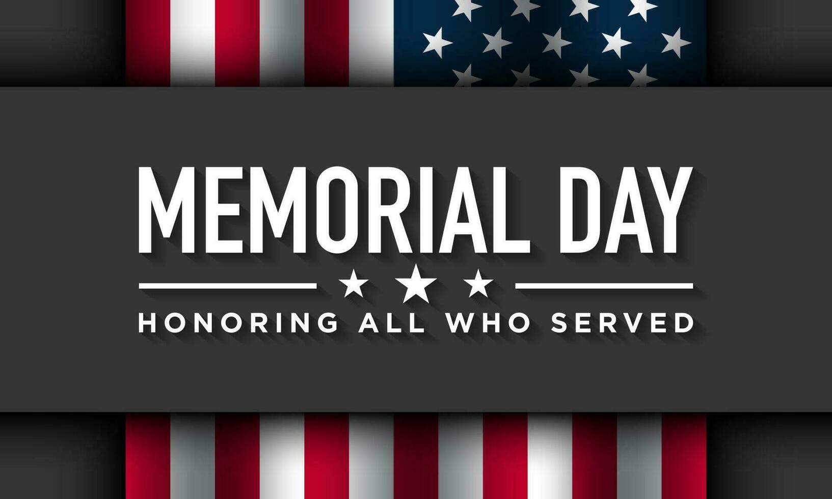 Memorial Day Background Design. vector