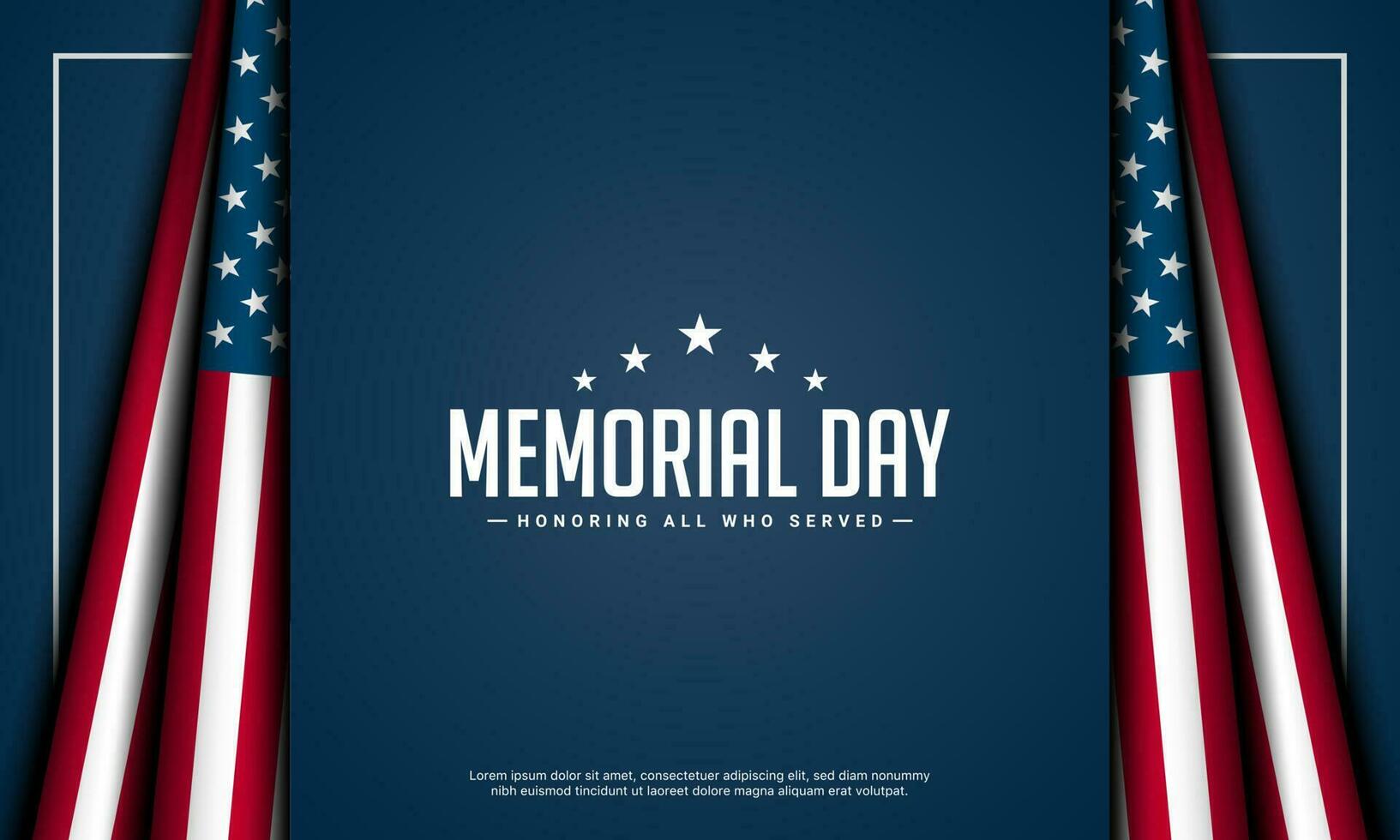 Memorial Day Background Design. Vector Illustration.