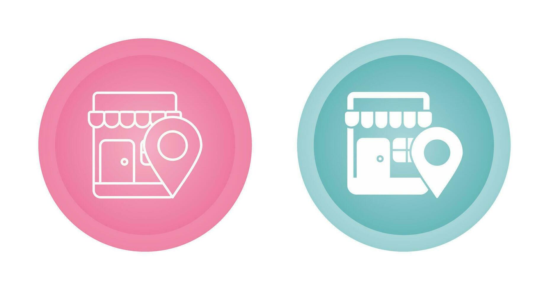 Shop Location Vector Icon