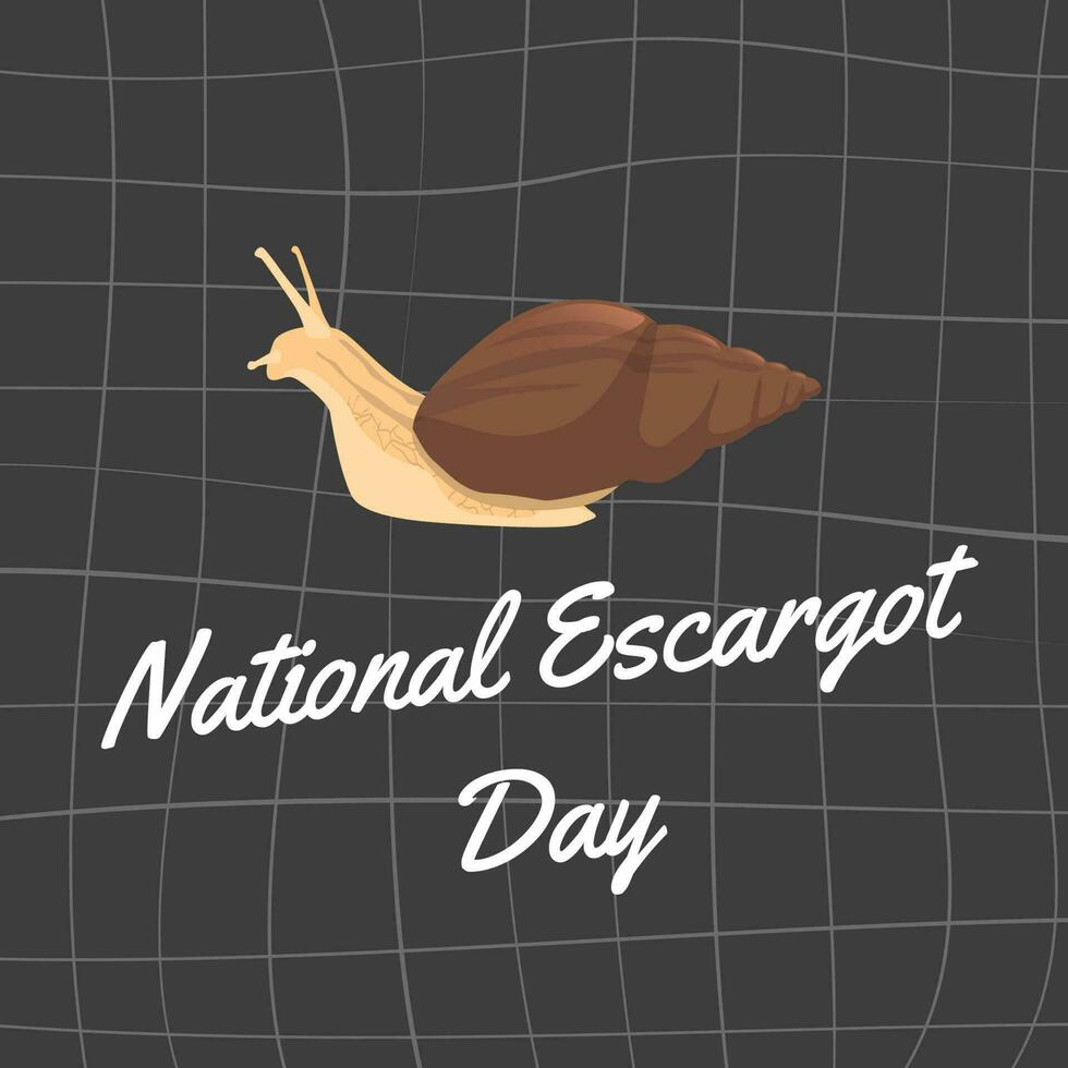 National Escargot Day poster suitable for social media post vector