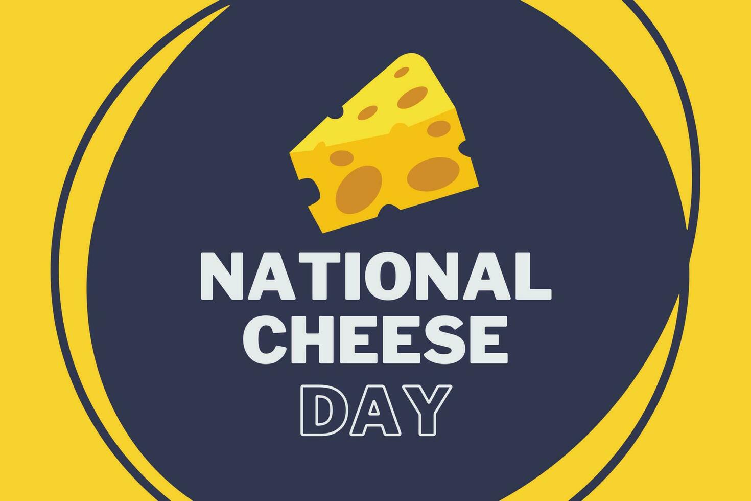 nacional queso día póster adecuado para social medios de comunicación enviar vector