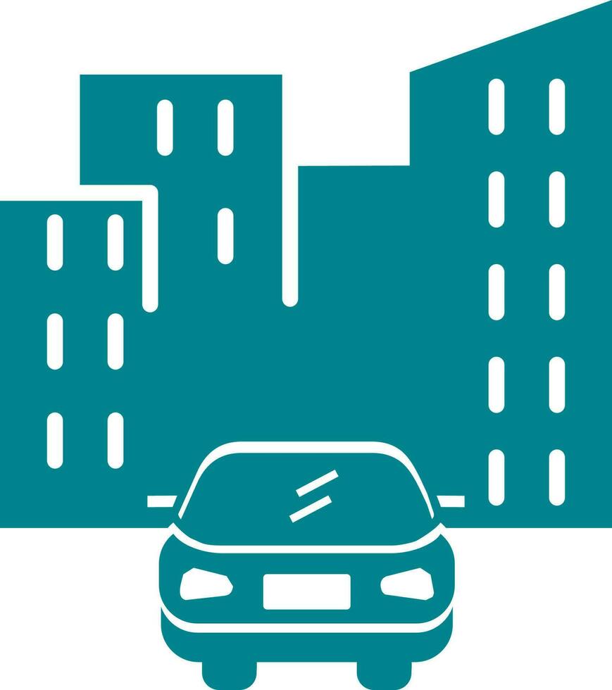 Car in city Vector Icon