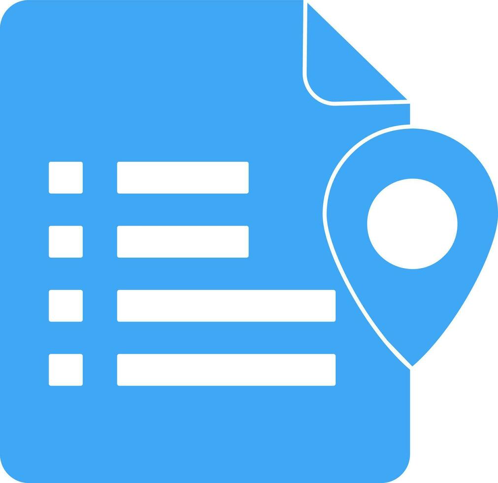 Document Location Vector Icon