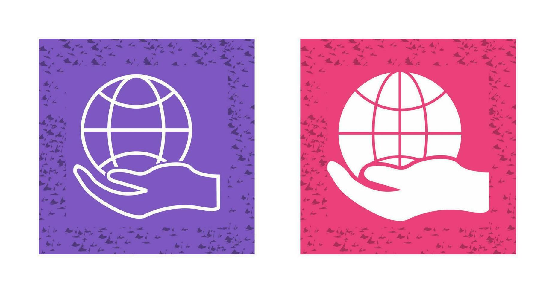 icono de vector de mano global