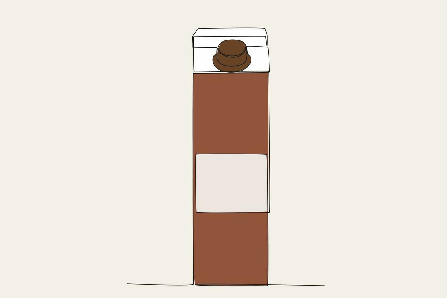 un botella de chocolate bebida vector