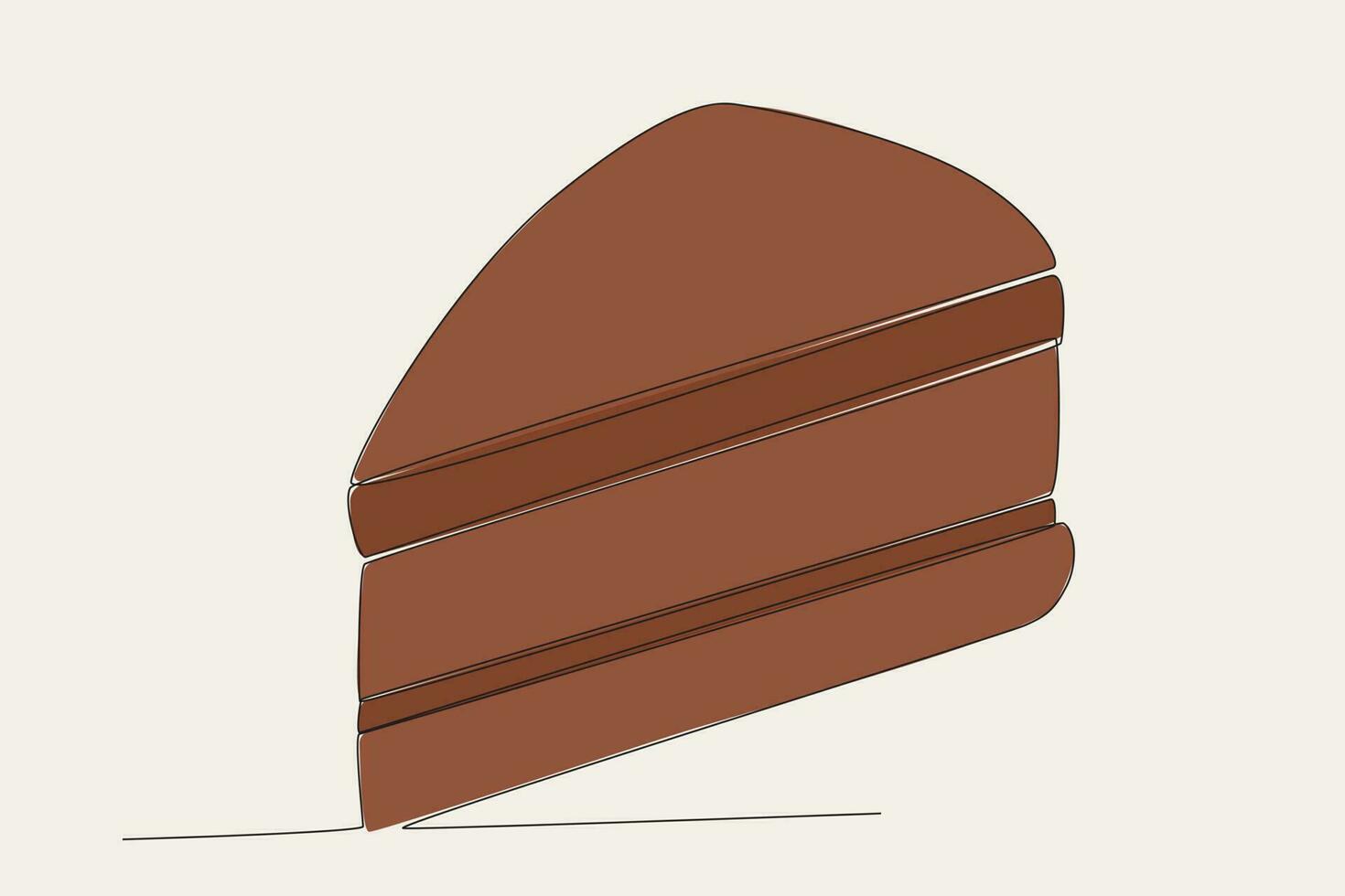 un pastel con chocolate sabor vector