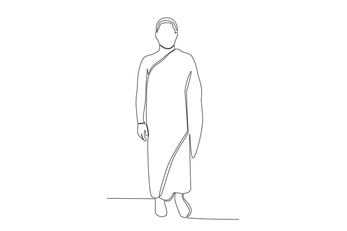 A man standing wearing a pilgrim's attire vector