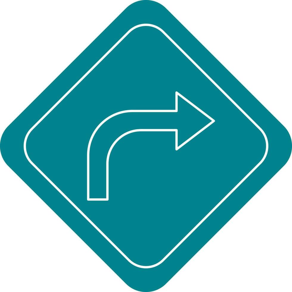 Right Turn Vector Icon