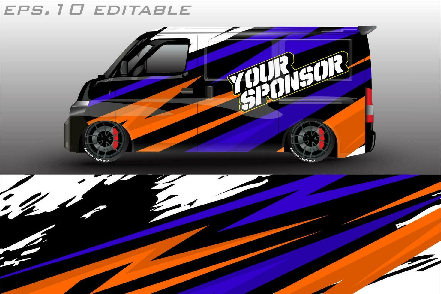 racing car wrap design for vehicle vinyl stickers and automotive company sticker livery vector