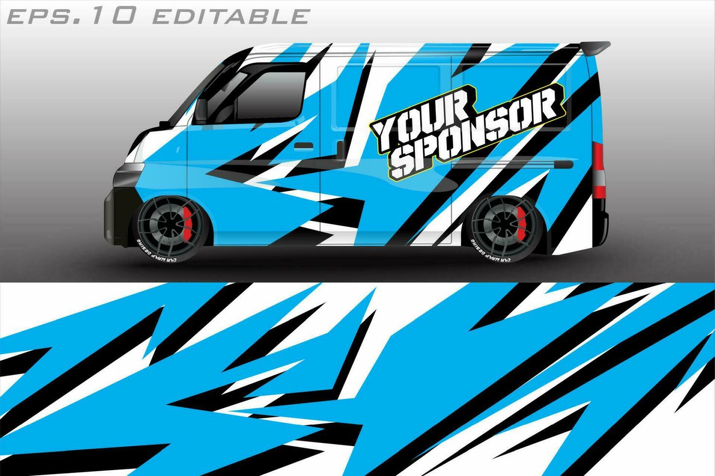 racing car wrap design for vehicle vinyl stickers and automotive company sticker livery vector