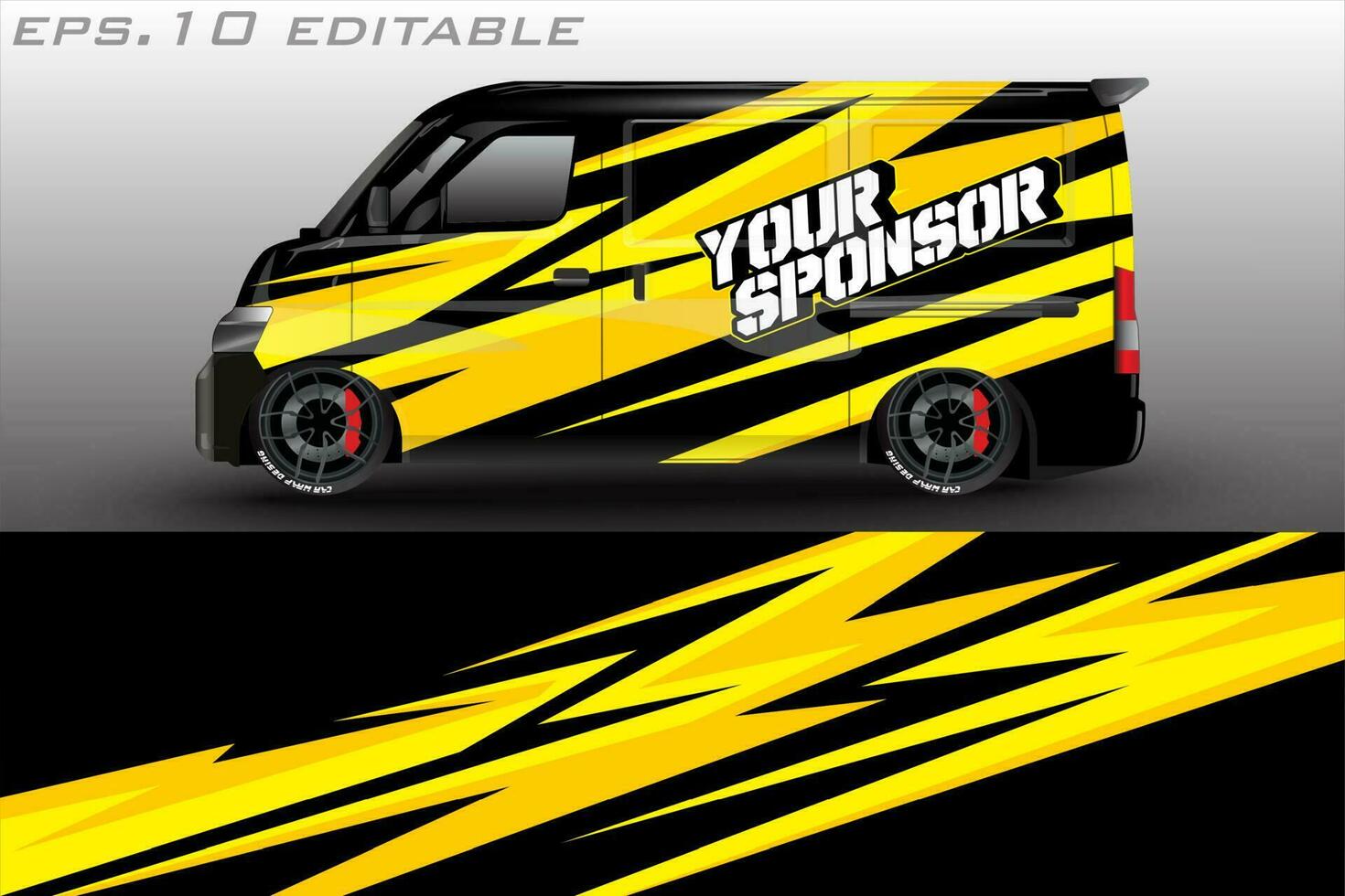 racing car wrap design for vehicle vinyl stickers and automotive company sticker livery vector