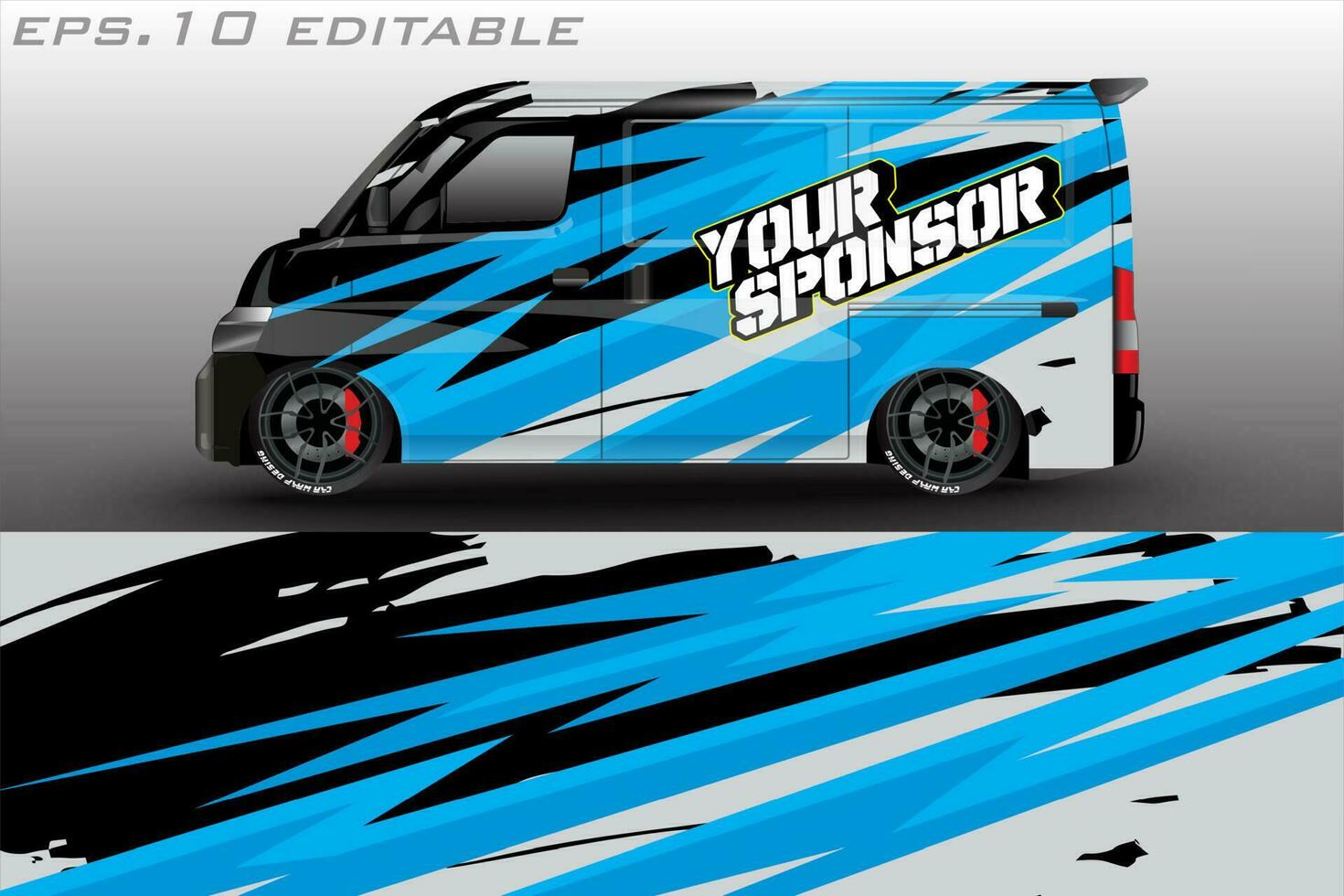 racing car wrap design for vehicle vinyl stickers and automotive company sticker livery vector