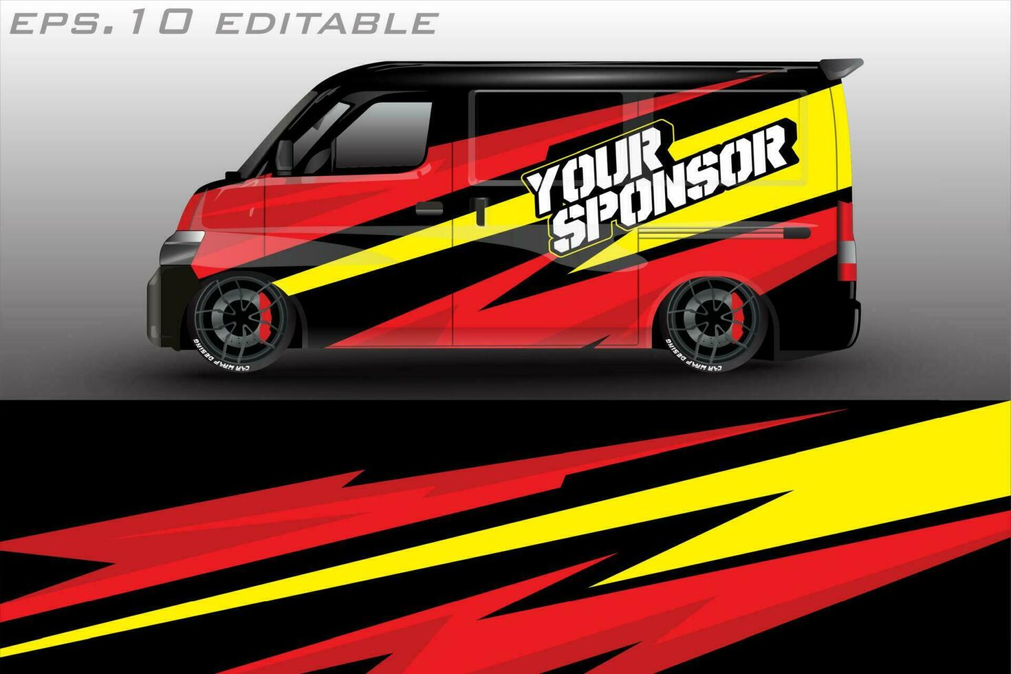 racing car wrap design for vehicle vinyl stickers and automotive company sticker livery vector