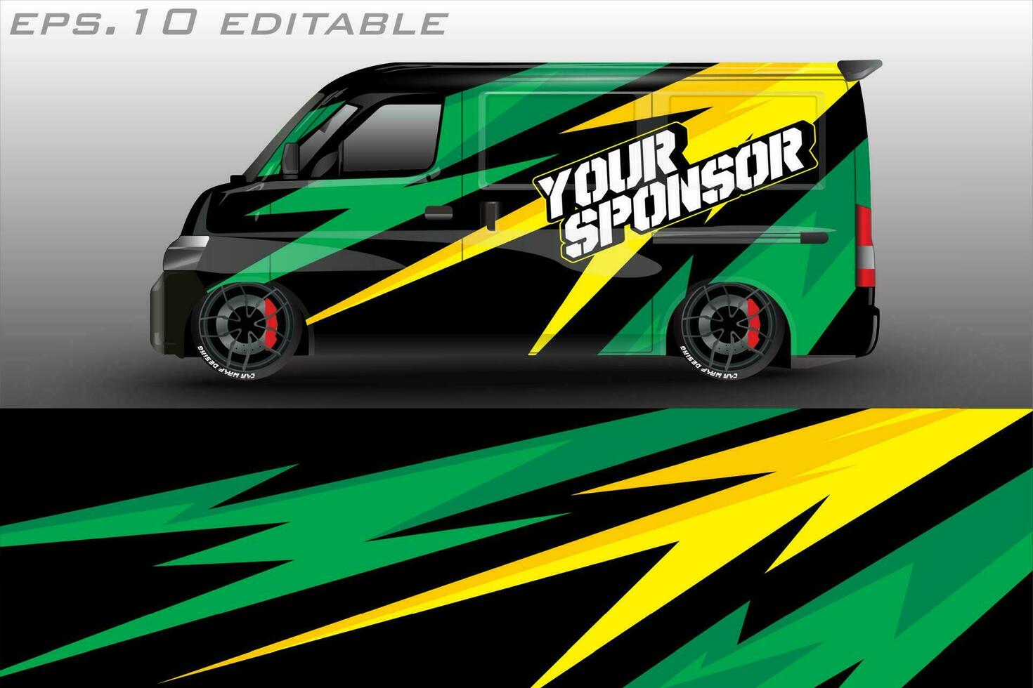 racing car wrap design for vehicle vinyl stickers and automotive company sticker livery vector