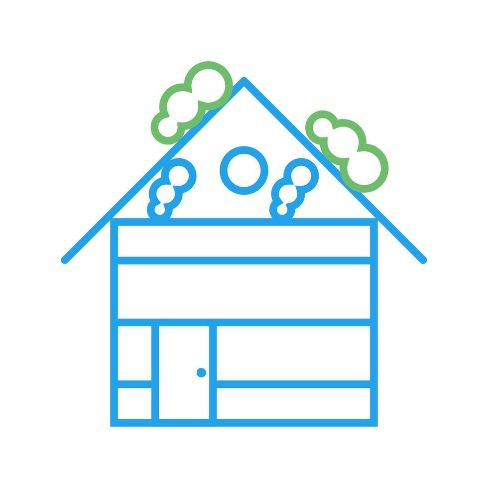 House with Snow Vector Icon