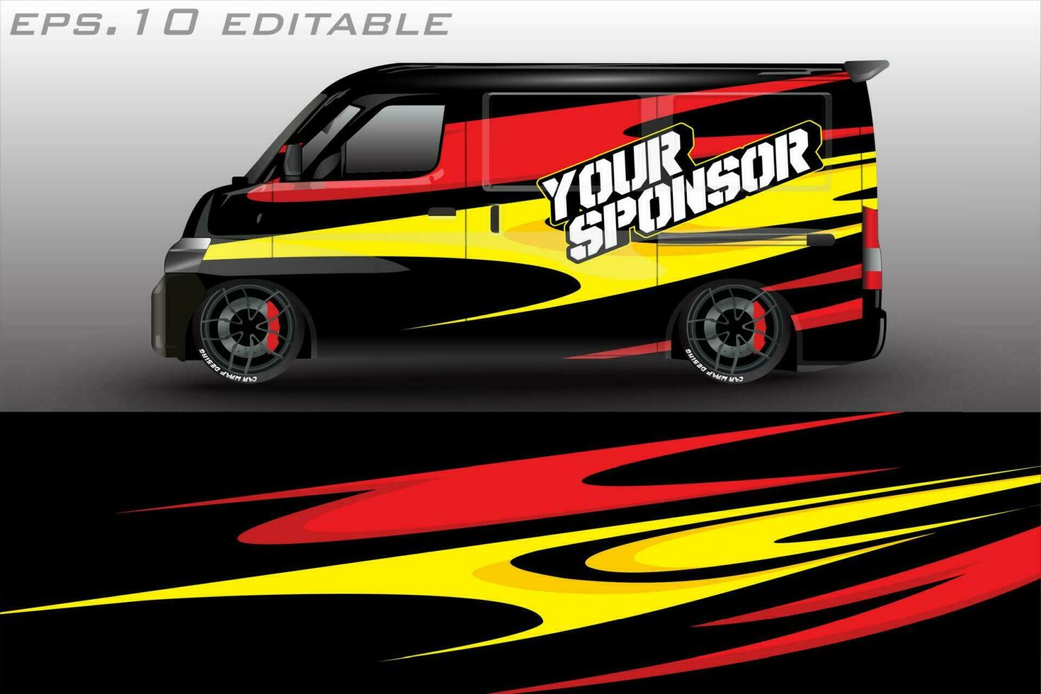 racing car wrap design for vehicle vinyl stickers and automotive company sticker livery vector