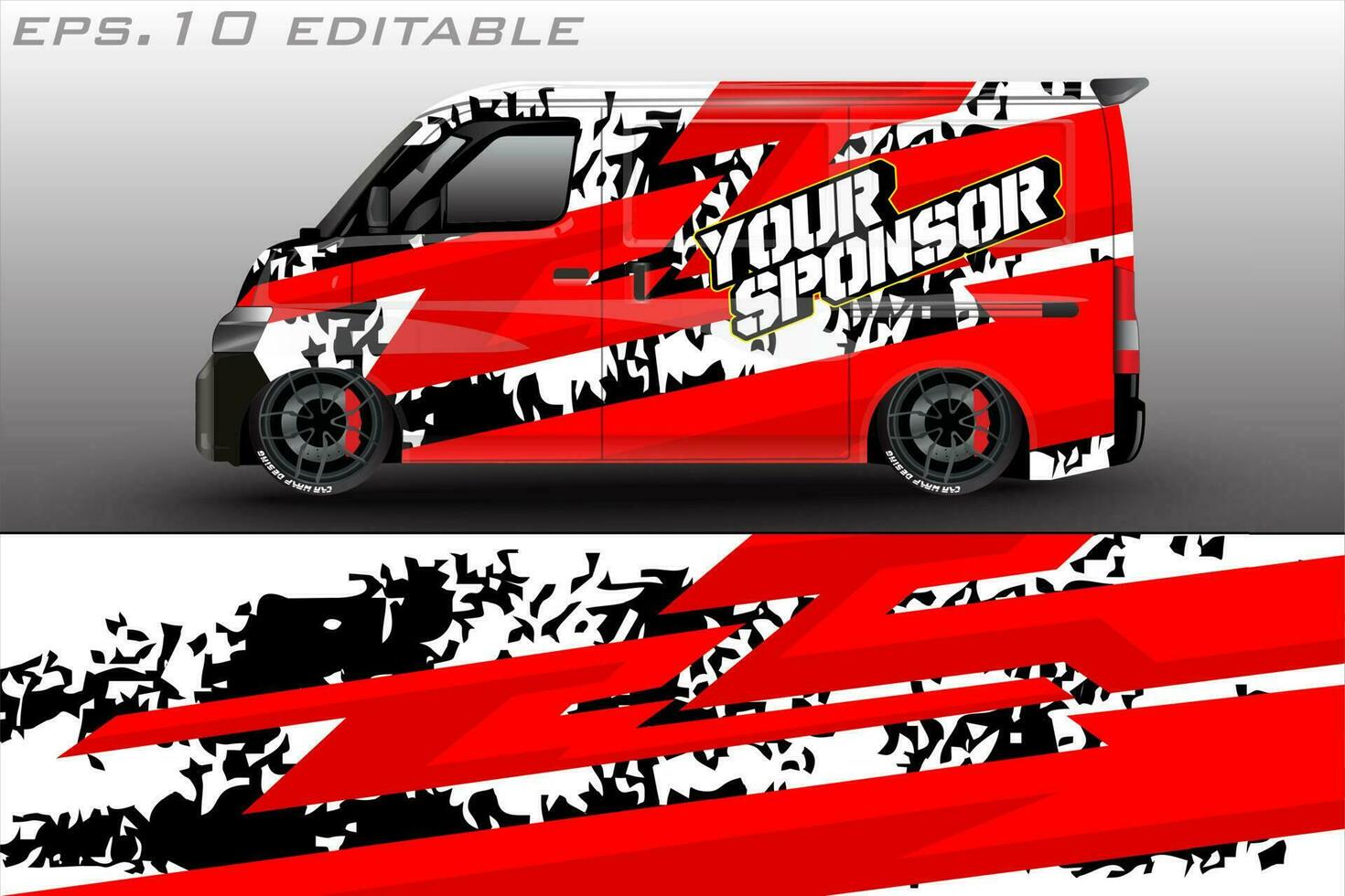 racing car wrap design for vehicle vinyl stickers and automotive company sticker livery vector