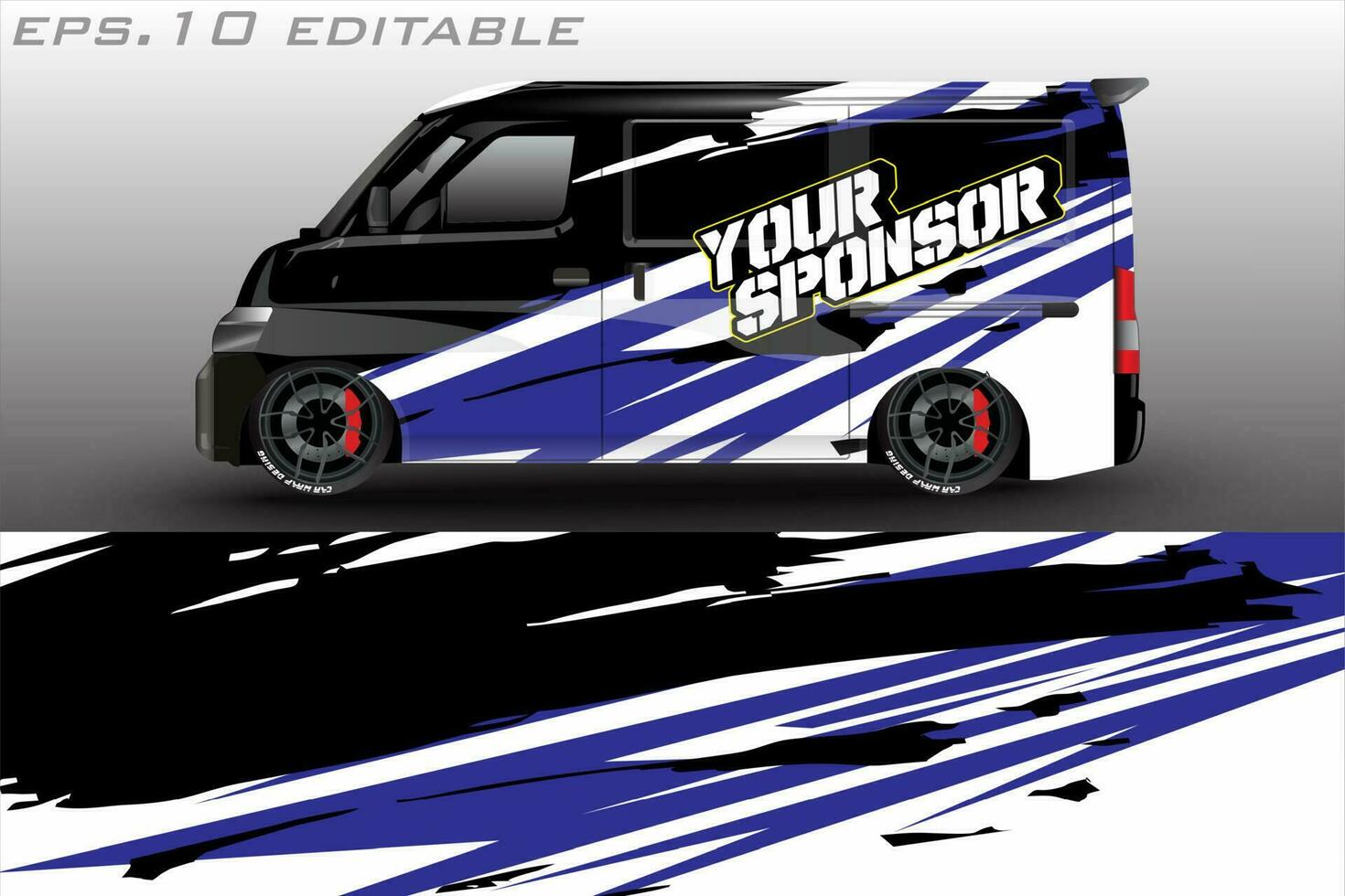 racing car wrap design for vehicle vinyl stickers and automotive company sticker livery vector