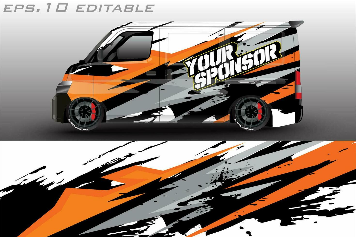 racing car wrap design for vehicle vinyl stickers and automotive company sticker livery vector