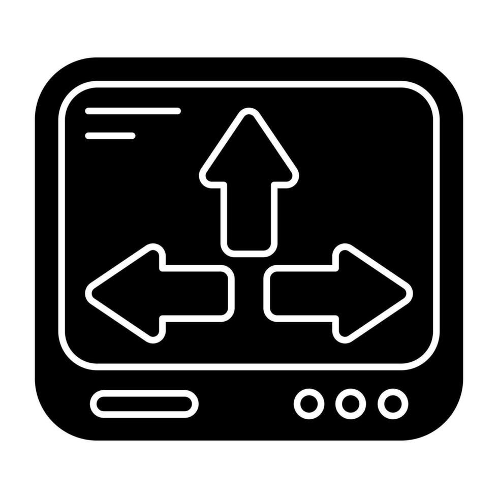 Modern design icon of directional arrows vector