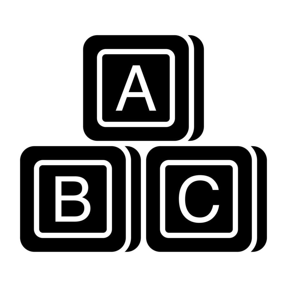 Editable design vector of abc blocks