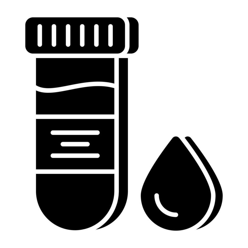 un icono de diseño editable de tubo de muestra, aparato de laboratorio vector