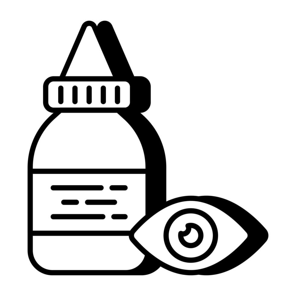 An icon design of eye drops vector