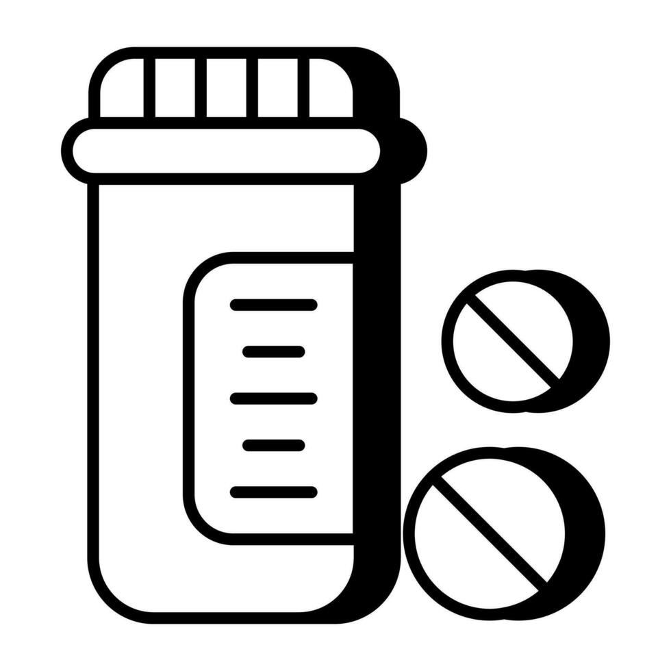 A unique design icon of drugs bottle vector