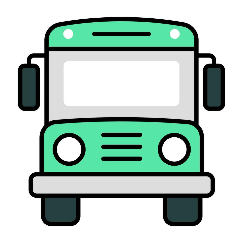 un ícono de diseño editable del autobús escolar vector